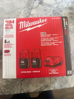 Milwaukee M12 batteries with charger