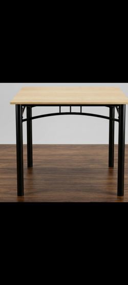 Square Multi-Purpose Wooden Table / Desk with Metal Legs - Great Condition