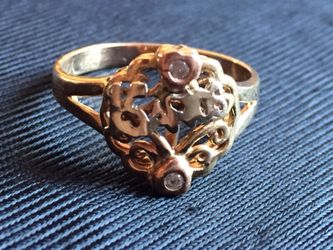 14k solid gold 15 anos ring size 10