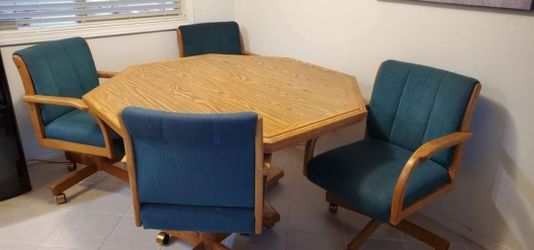 Octagon Wood Dining Table