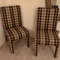 2 Plaid Chairs 