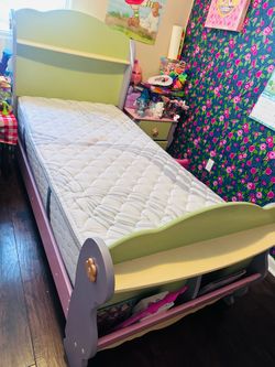 Girl bed frame and mattress