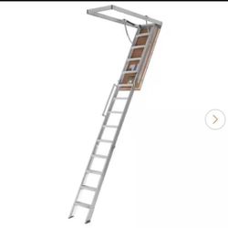 Louisville Ladder Energy Efficient 10 ft.-12 ft., 22.5 in. x 63 in. Insulated Aluminum Attic Ladder