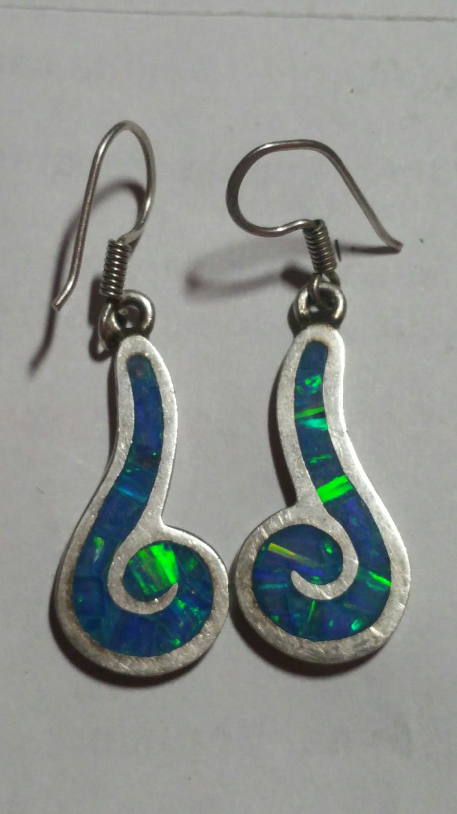 Plata 950 opals Earrings