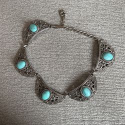Boho Turquoise Choker Necklace