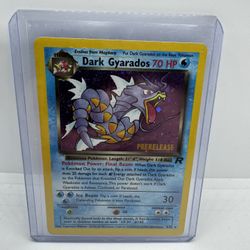 Dark Gyarados PRERELEASE Holographic Pokémon Card