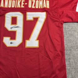 Felix Anudike-Uzomah Signed Autograph Custom Jersey - JSA COA- Kansas City Chiefs 