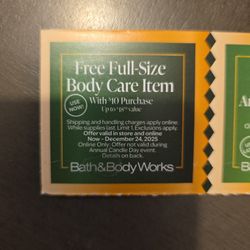 Bath And Body Coupons EXP 12/24