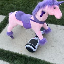 Power Pony Ride On Pink Unicorn