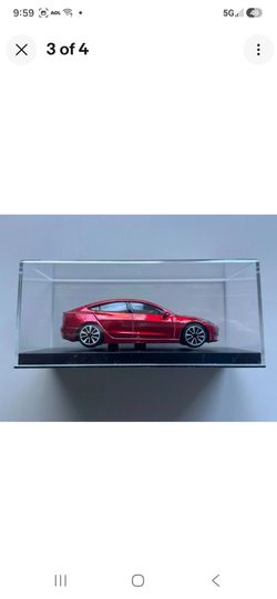 Tesla Model 3 Replica Limited Edition Red 1:43 Scale Diecast Vehicle Burago. Chandler