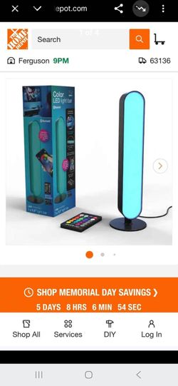 auraLED Color LED Light Bar - Bluetooth, USB powered, 9.75 inch