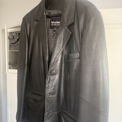 $50 Men’s Large Leather Jacket By Wilson’s Leather Very Good Condition