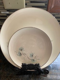Vintage Taylor-Smith-Taylor Blue Dandelion Dinnerware