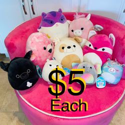 $5 each Squishmallows in great condition like New some with Tag price is for each or all for $30