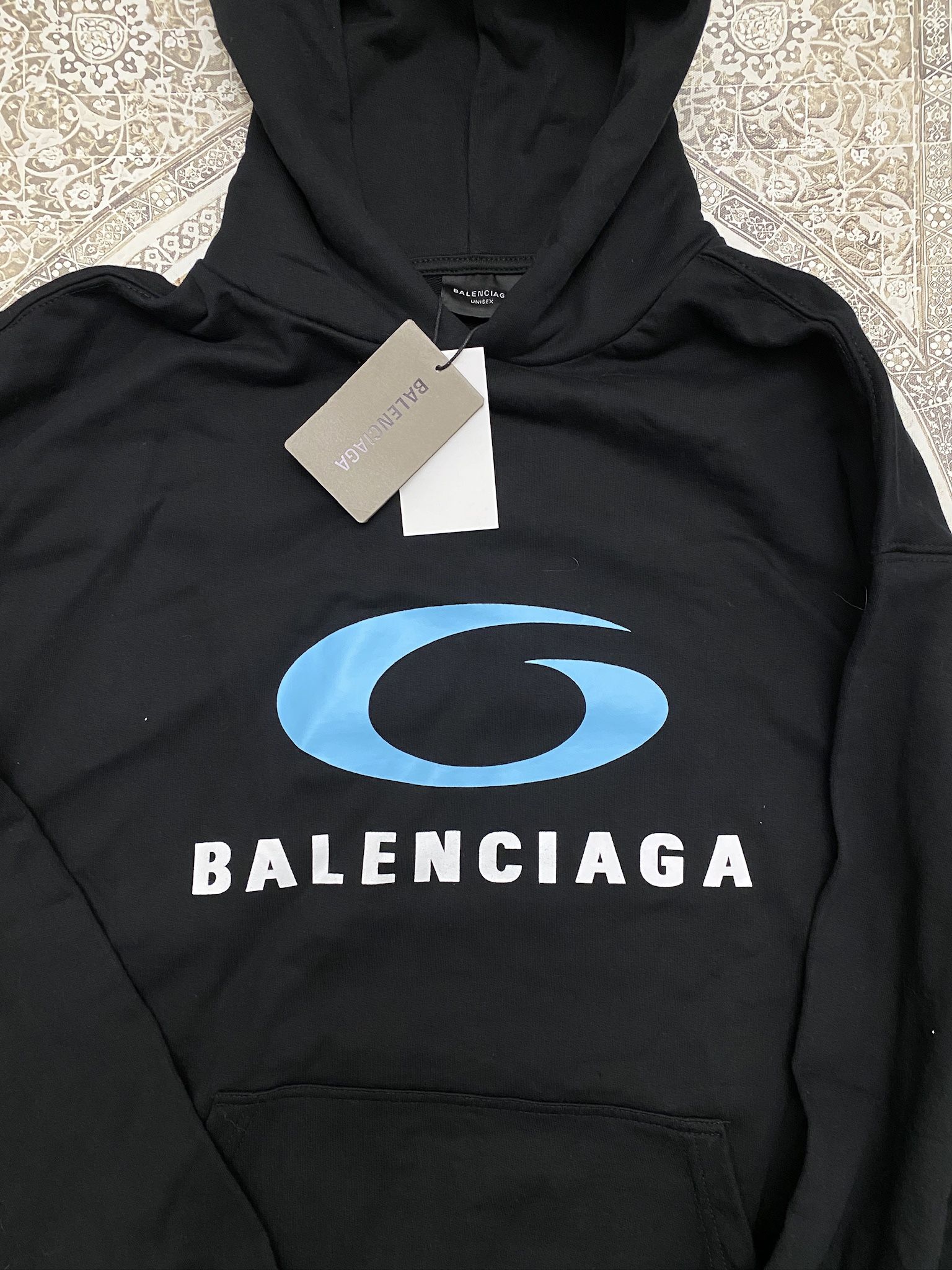 Balenciaga Hoodie Black Loop Sport