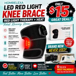 🦵 BRAND NEW HOMRELEXA LED Red Light Therapy Knee Brace – ONLY $15! 👈🏻