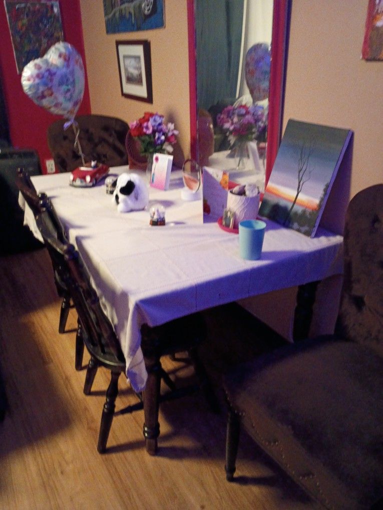 Table & Chairs Solid Wood Whole Set For