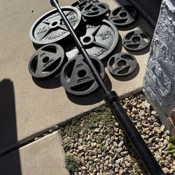 Olympic weights and bar