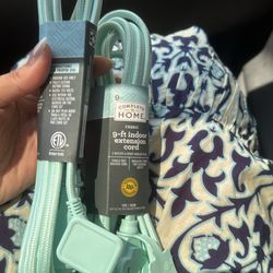 Mint Blue 9ft Extension Cords