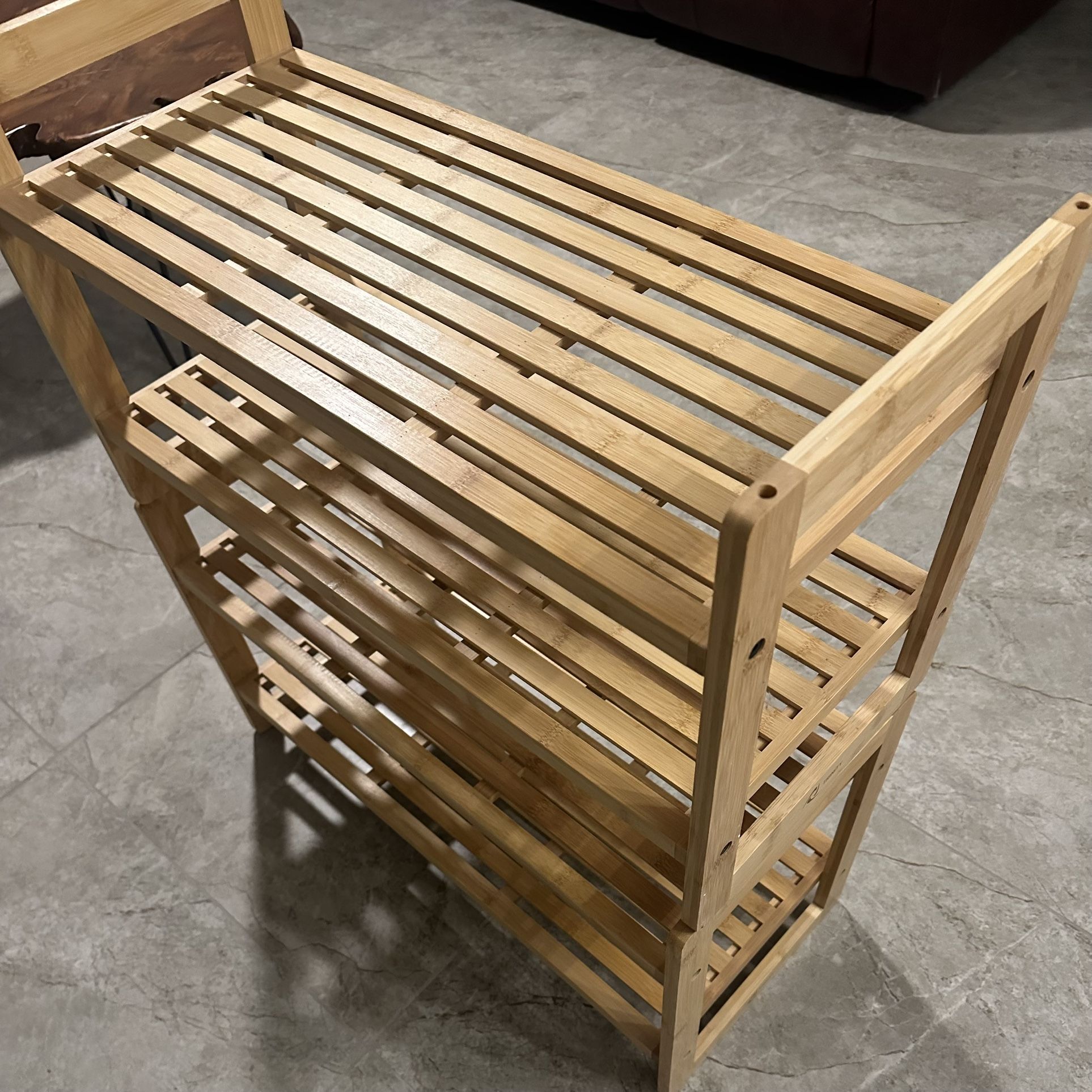 TRINITY Bamboo 2-tier Shoe Rack, 2-pack