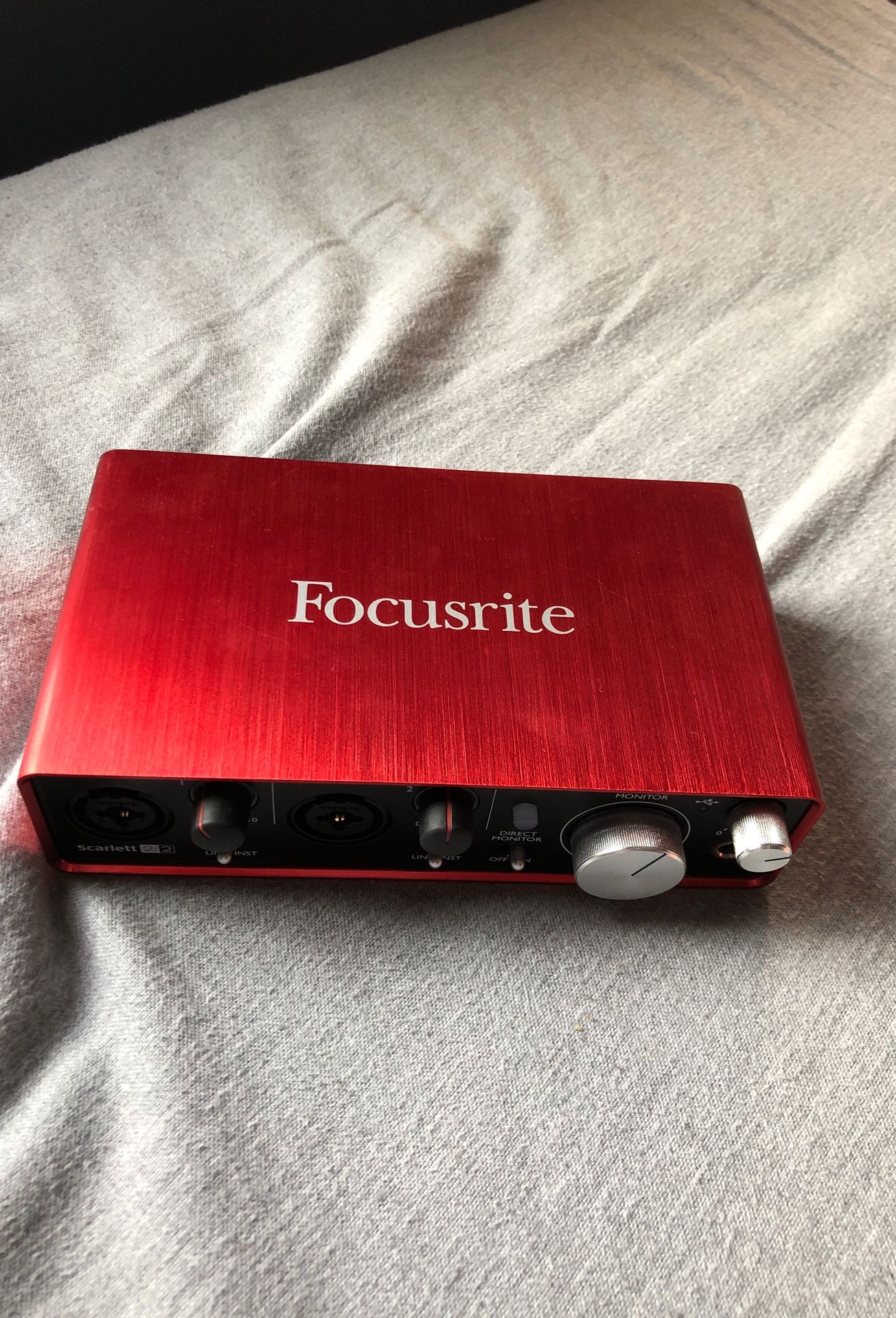 Focusrite audio interface XLR cable phantom power supply