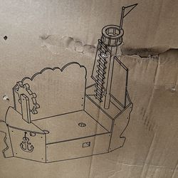 kids wooden pirate ship