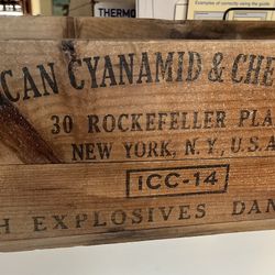 Vintage American Cyanamid & Chemical Corp High Explosives Box