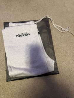Essentials light oatmeal sweatpants medium