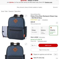 Fisher Price Diaper BAG***$15*** LIKE NEW**SEE ALL PICS * 