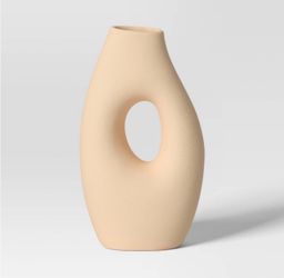 THRESHOLD NWT ceramic organic modern ring vase