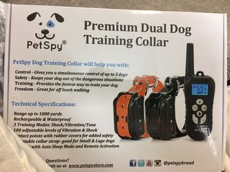 Petspy premium dual dog training collar new