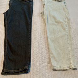 (2) Pair - Athletic Cut Blue Jeans (44 X 28)