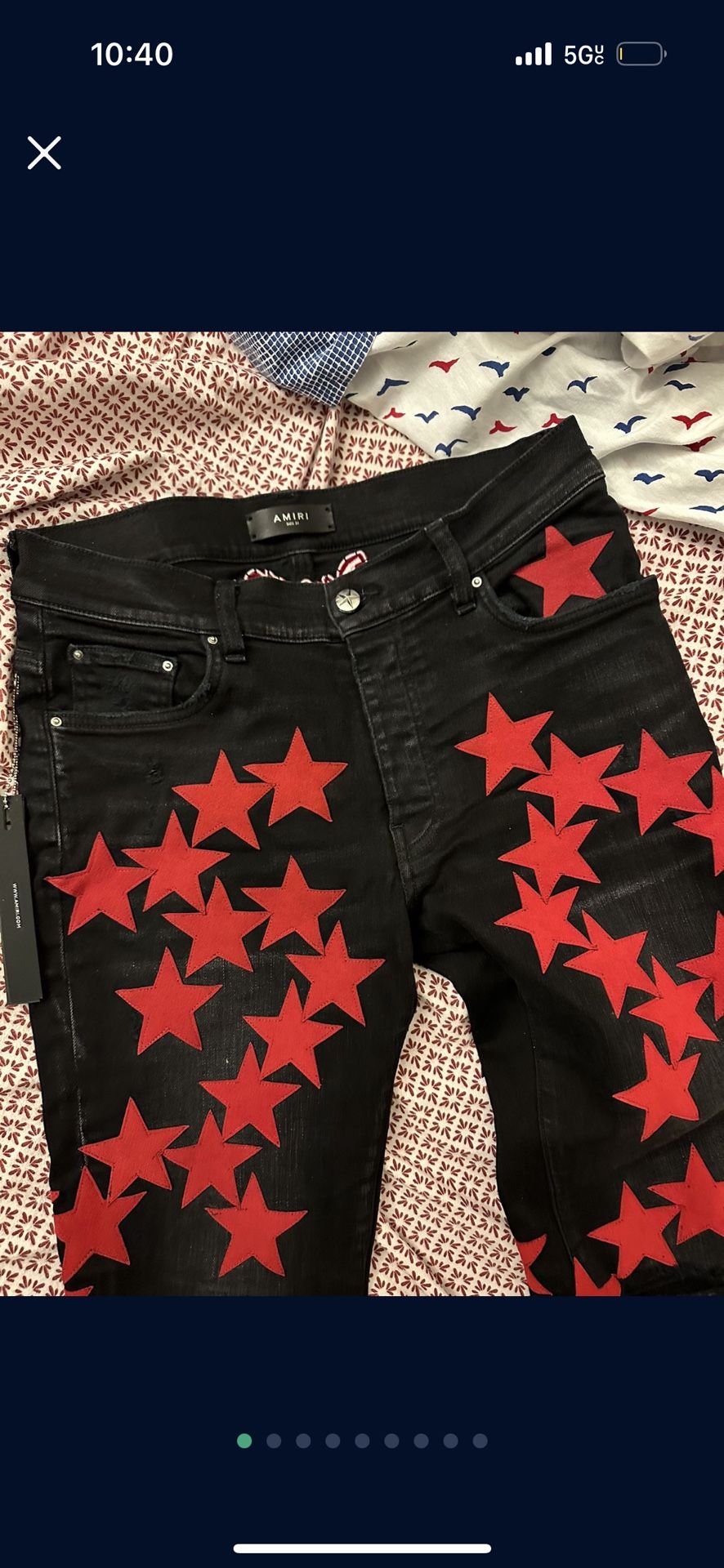 AMIRI CHEMIST JEANS RED STARS