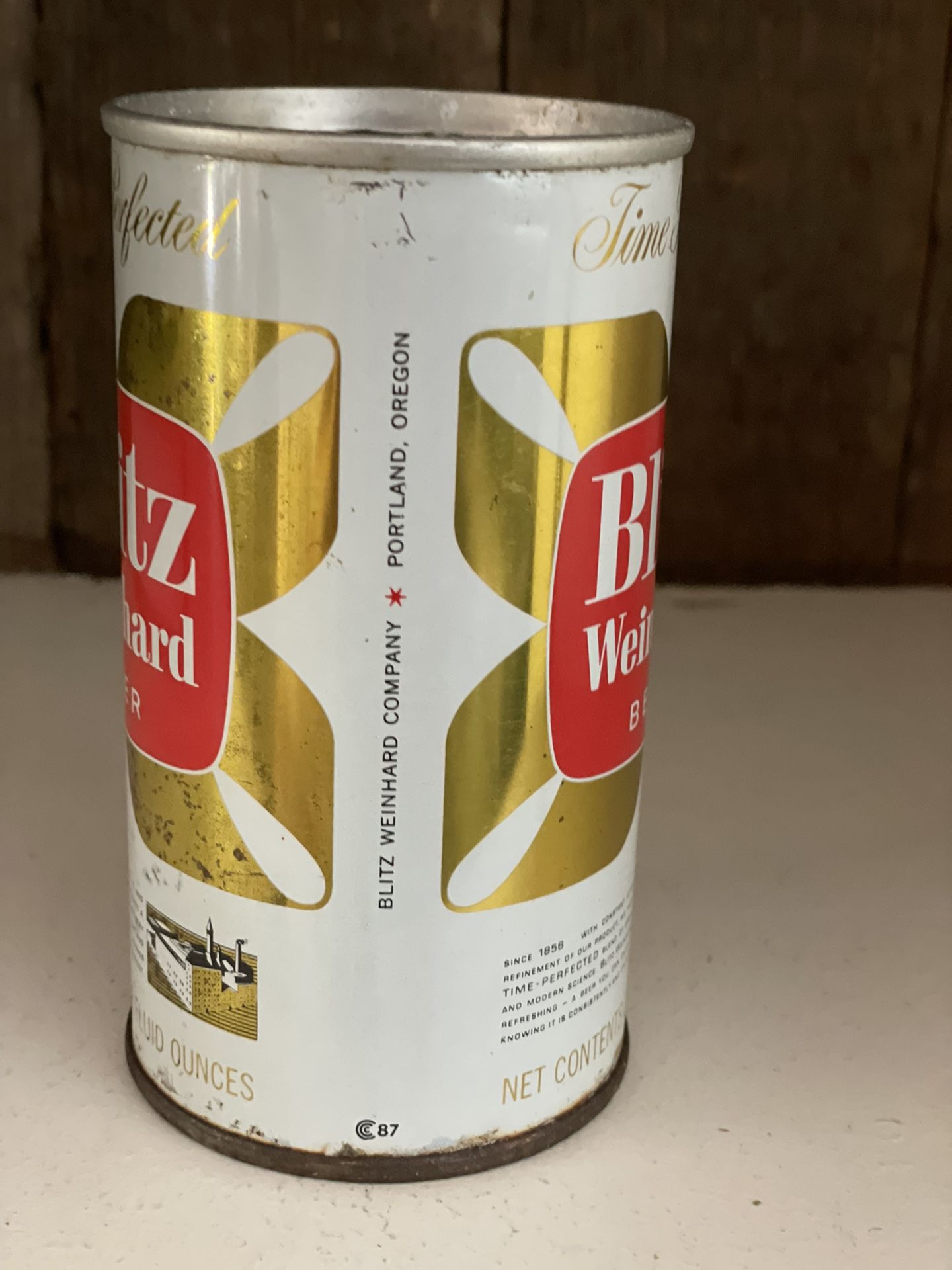 Blitz Weinhard (Empty) U-tab Metallic Collectible Can