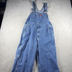 Vintage Dickies Overalls Men’s 32x27 Blue Denim Bib Carpenter Workwear Y2K #3279