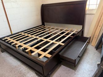 King size bed frame and garage
