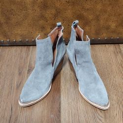 Catherine Malandrino Gray Suede Leather Ankle Boots 