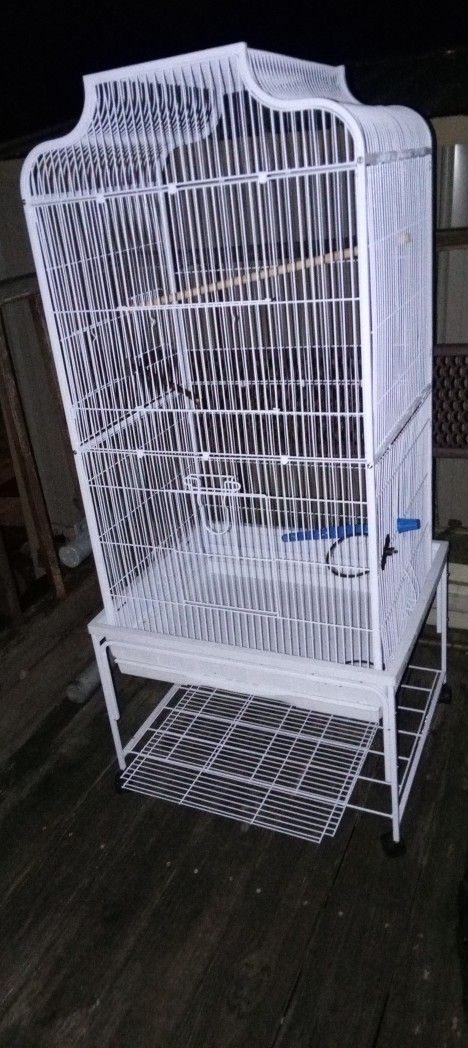 Large White Bird Cage, Like New