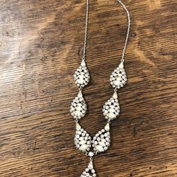 Vintage 1950s D’eri (Ralph Scudieri) Sterling Setting W Rhinestones Necklace 