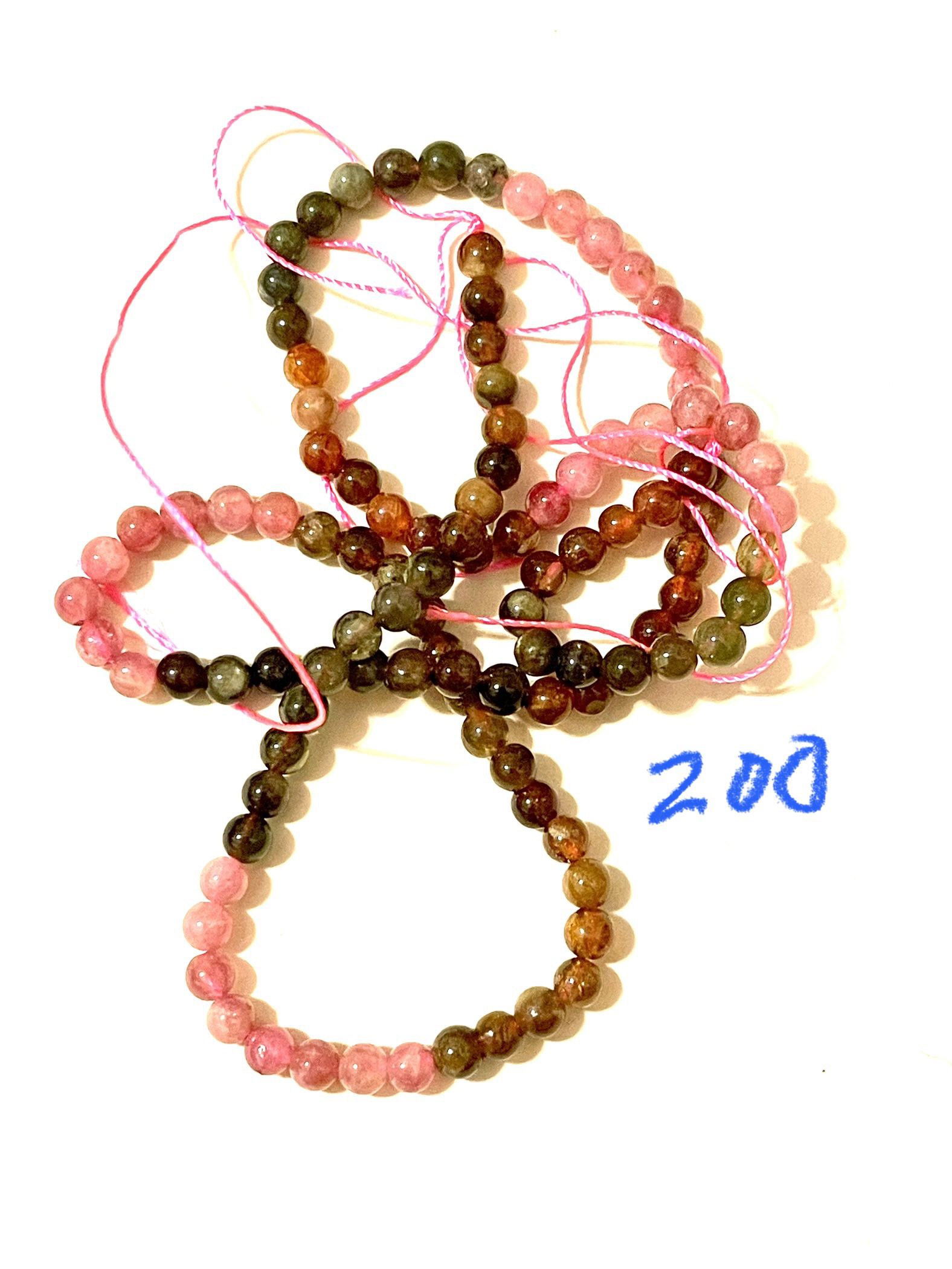 Strand Of 4mm Tourmaline Beads