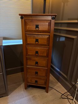Rustic Solid Wood 6-Drawer Lingerie Chest, 15.5 x 42 x 13.5, Good