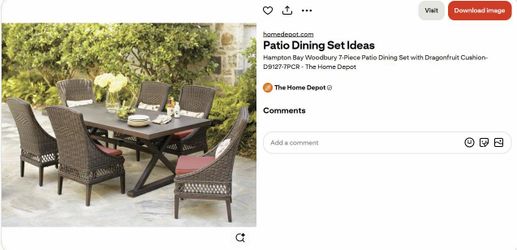 Hampton Bay Woodbury  patio dining set