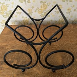 Countertop Wine Rack Black - Holds 3 Bottles 