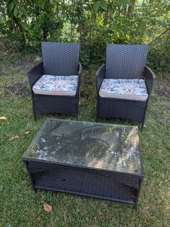 Wicker patio set