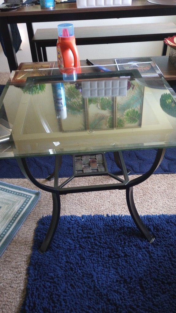 Glass Top Side/Coffee Table