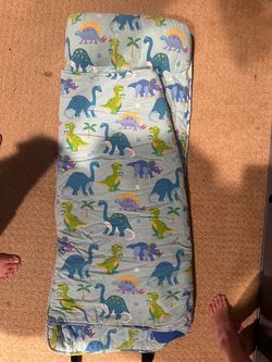 Toddler kids bedding with pillow and blanket attached