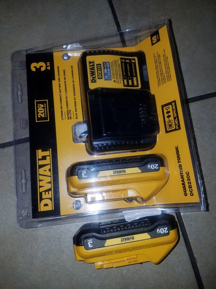 Dewalt baterías 20v 3.0ah+cargador