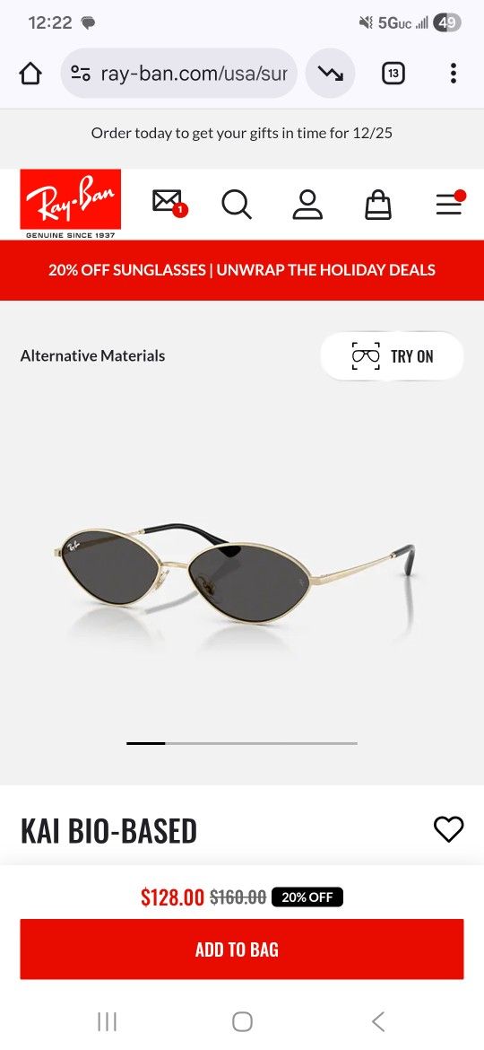 Ray Ban KAI BIO-BASED Sunglasses!!
