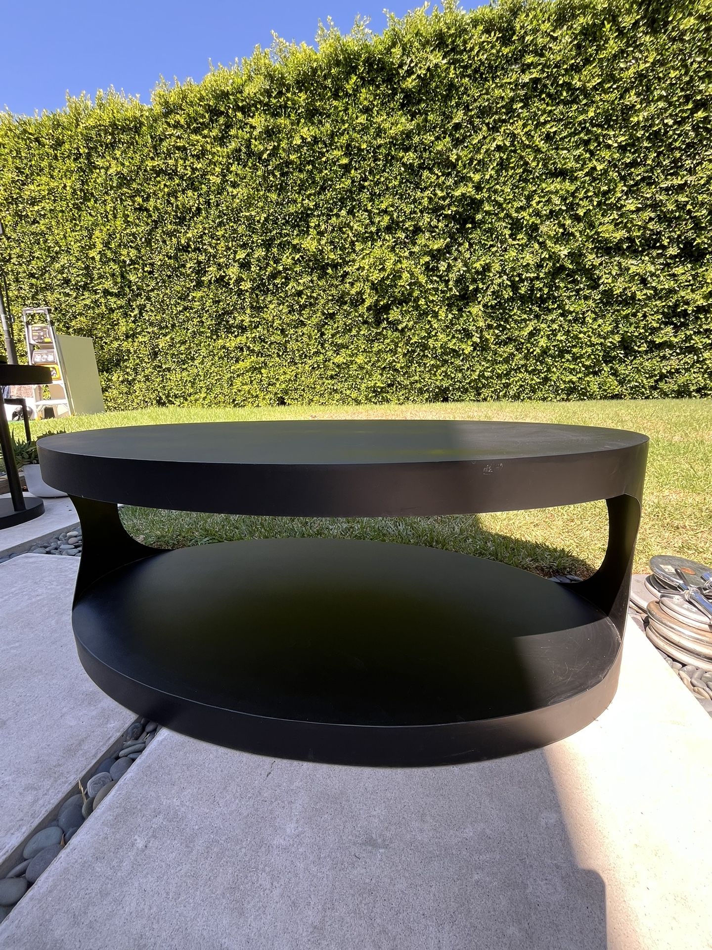 Heavy Metal Eclipse Oval Black Coffee Table