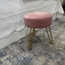 Light Pink Stool/ Ottoman